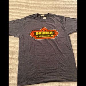 Men’s Large “Brunch Is For Assholes” T-shirt NWT